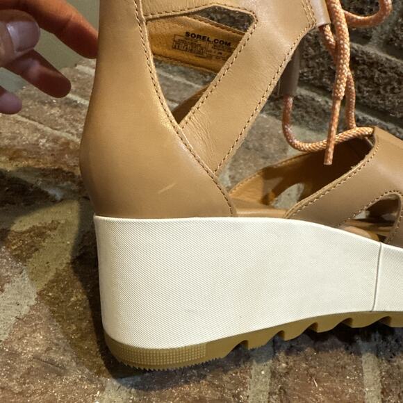 Sorel Cameron Flatform Lace-Up Wedge Sandals Size 9.5 - Picture 12 of 16